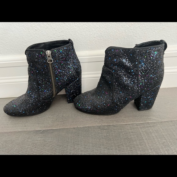 Boden Blue Sparkle Ankle Boot Size 38/ US 7 - Picture 2 of 12